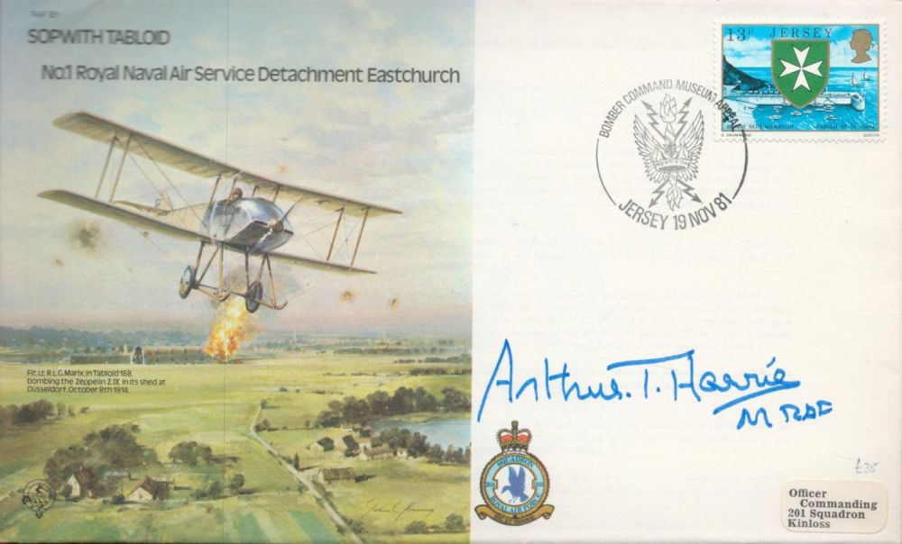 Lot 376: WW2 Arthur T Harris Signed Sopwith Tabloid No1...