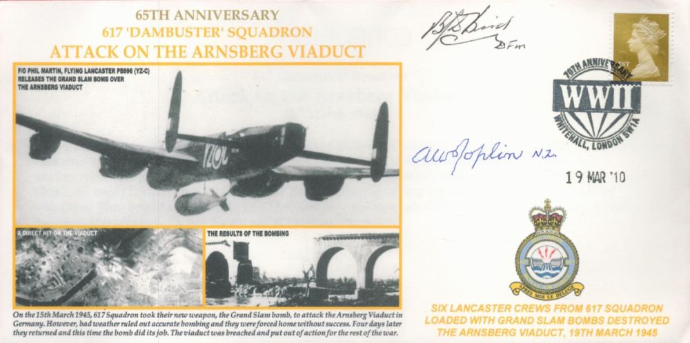 Lot 393: WW2 Arthur Joplin and Benjamin Bird Signed 617...