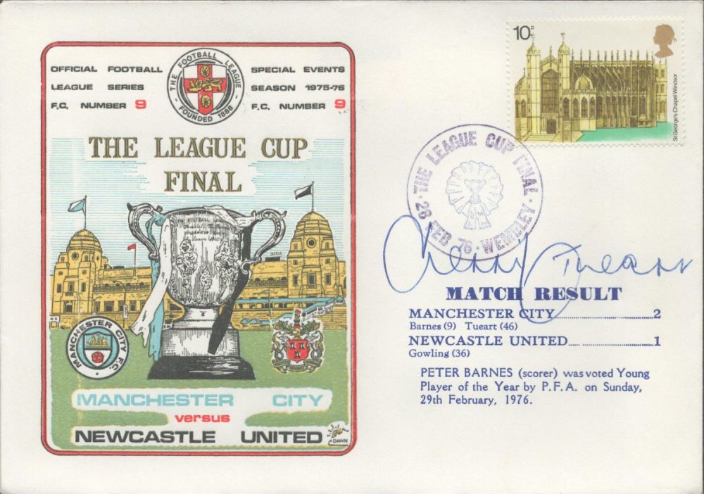 Lot 154: Dennis Tueart signed official Manchester City V Newcastle...
