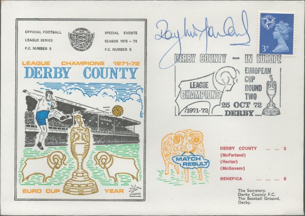Lot 171: McFarland signed official Derby County V Benfica 1972...