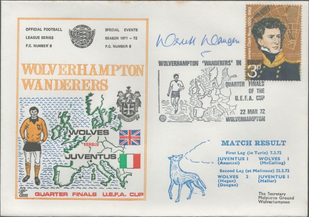 Lot 179: Derek Dougan signed official Wolverhampton Wanderers V Juventus...