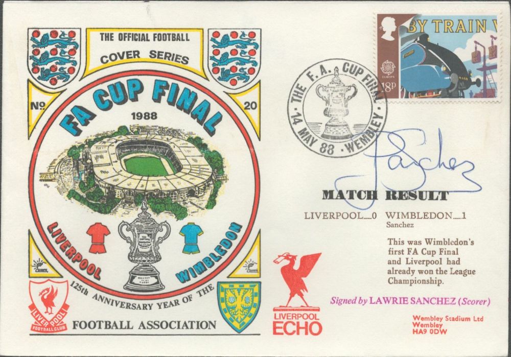Lot 184: Lawrie Sanchez signed official Liverpool V Wimbledon 1988...
