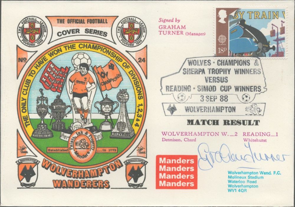 Lot 185: Graham Turner signed official Wolverhampton Wanderers V Reading...