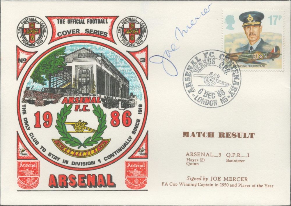 Lot 205: Joe Mercer signed official Arsenal V Queens Park...