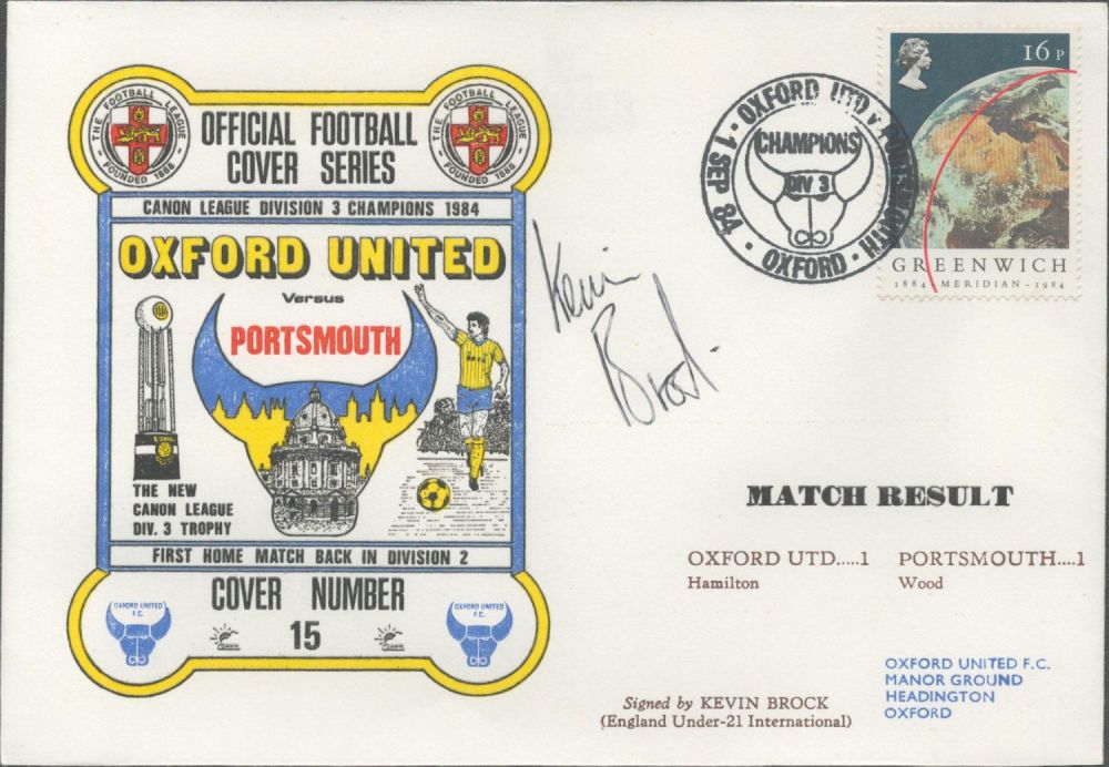 Lot 226: Kevin Brock signed official Oxford United V Portsmouth...