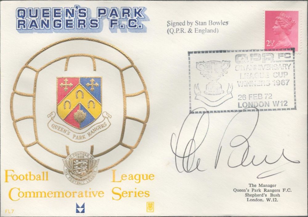Lot 239: Stan Bowles signed official Queens Park Rangers Commemorative...