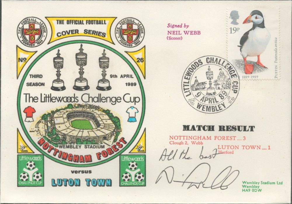 Lot 248: Neil Webb signed official Nottingham Forest V Luton...