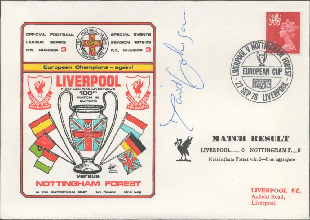 Lot 256: David Johnson signed official Liverpool V Nottingham Forest...