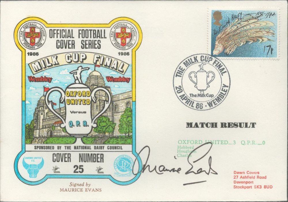 Lot 270: Maurice Evans signed official Oxford United V Queens...