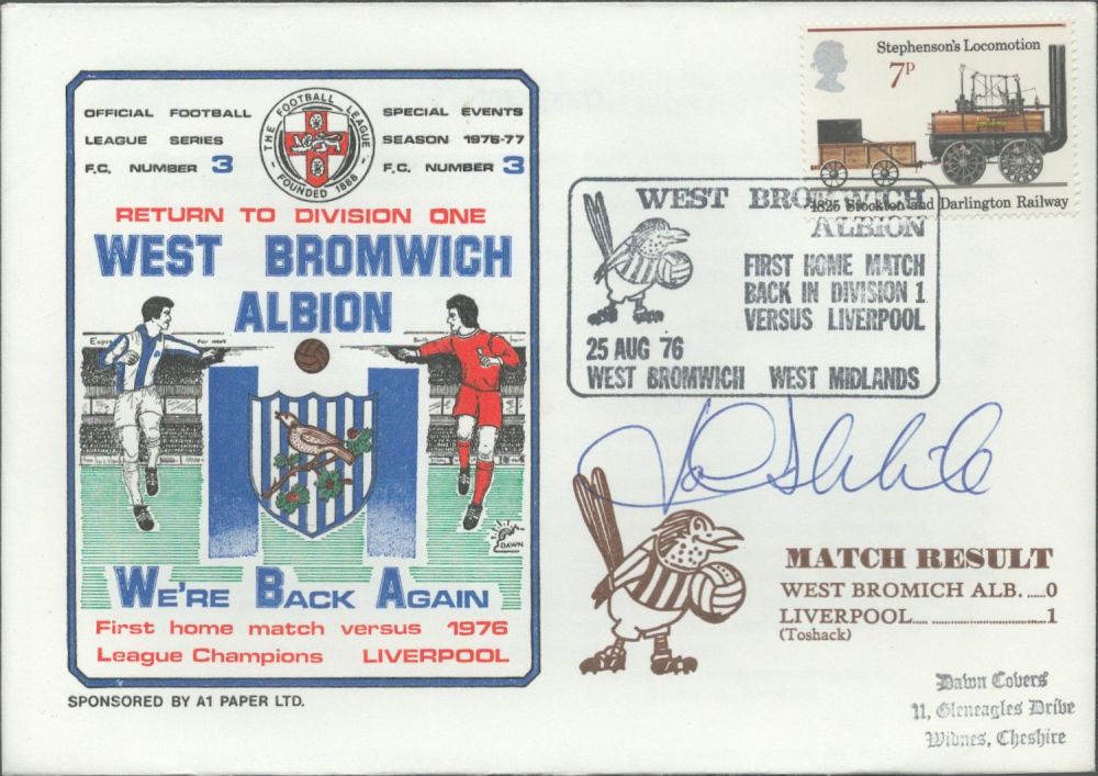Lot 282: John Wile signed official West Bromwich Albion V...