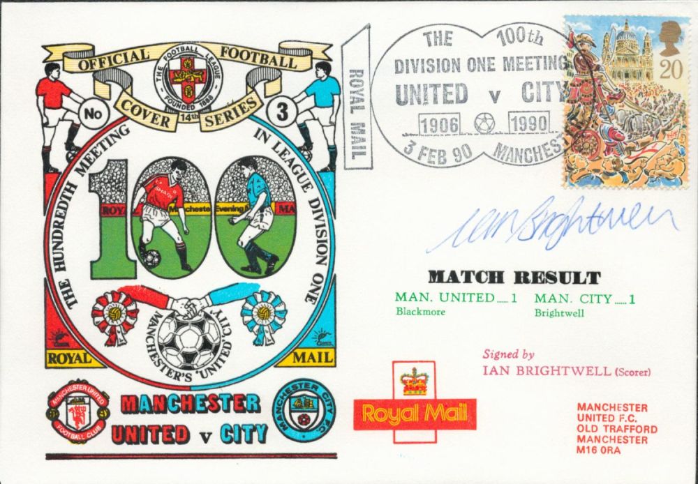 Lot 294: Ian Brightwell signed official Manchester United V Manchester...