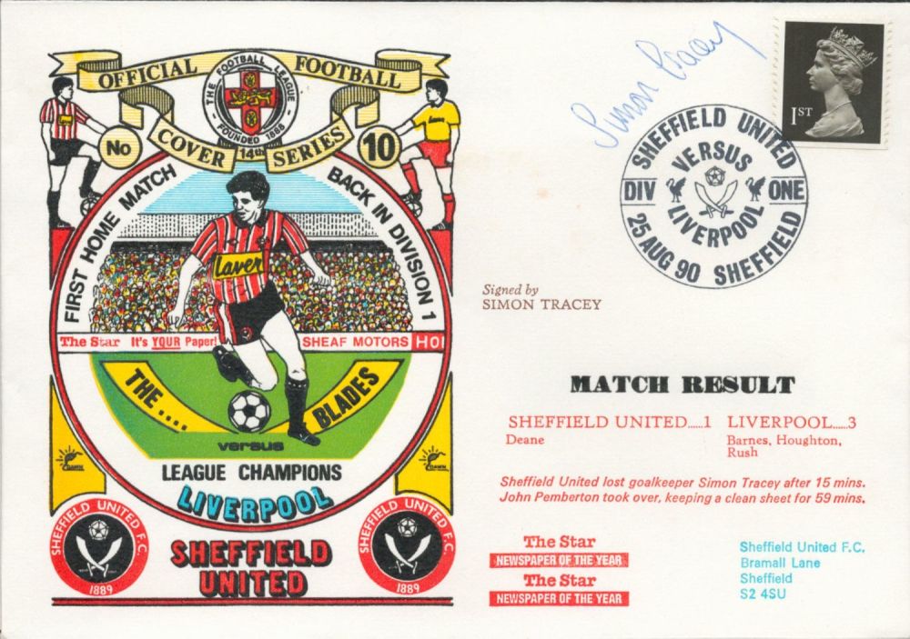 Lot 306: Simon Tracey signed official Sheffield United V Liverpool...