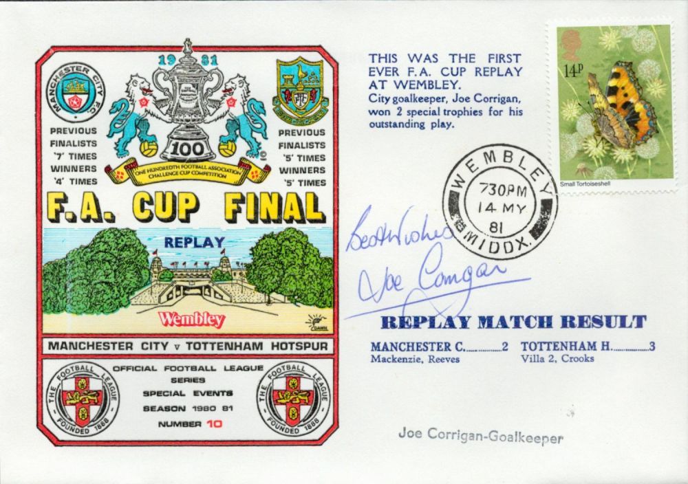 Lot 343: Joe Corrigan signed official Manchester City V Tottenham...