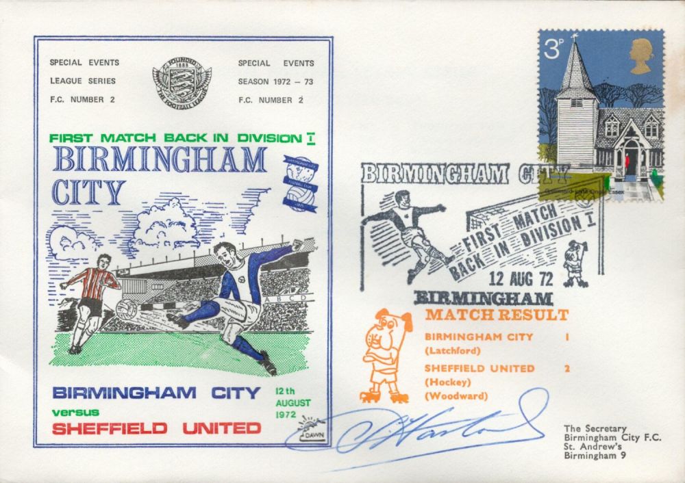 Lot 347: Stan Harland signed official Birmingham City V Sheffield...