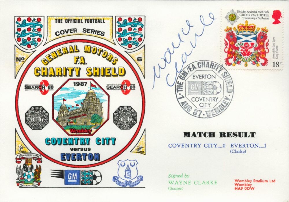 Lot 362: Wayne Clarke signed official Coventry City V Everton...
