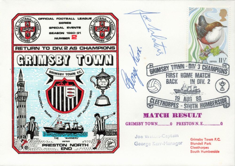 Lot 365: Joe Waters signed official Grimsby Town V Preston...