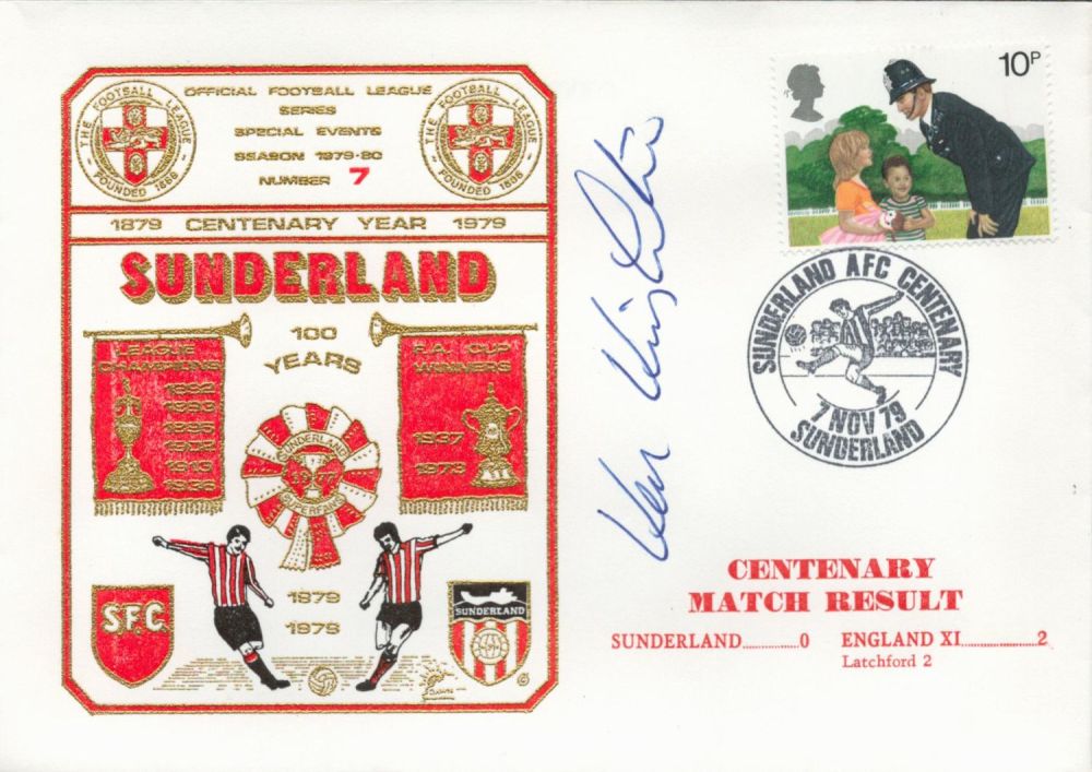Lot 370: Ken Knighton signed official Sunderland V England Xl...