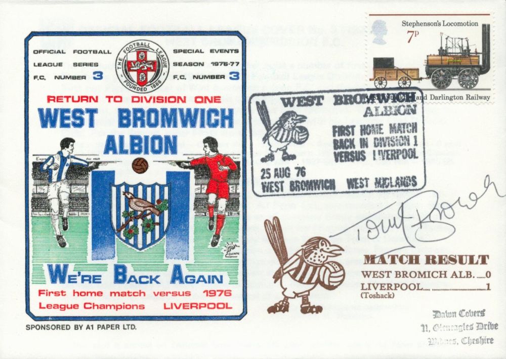 Lot 384: Tony Brown signed official West Bromwich Albion V...