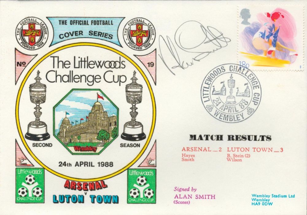 Lot 389: Alan Smith signed official Arsenal V Luton Town...