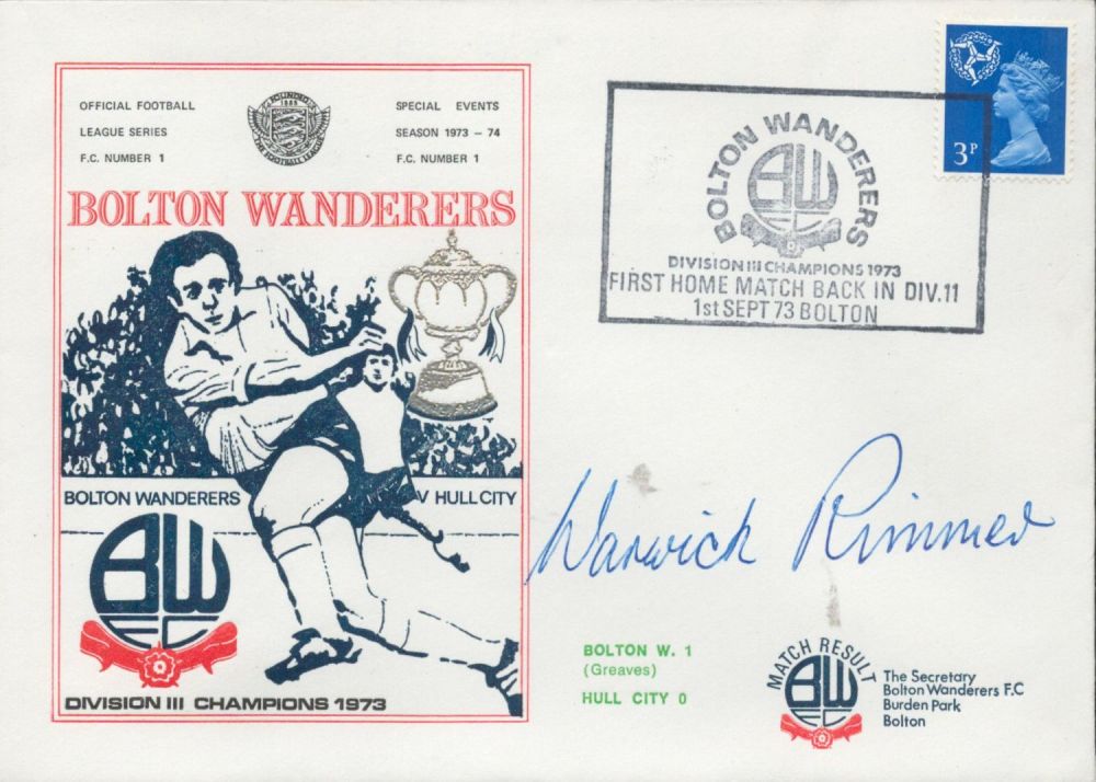 Lot 401: Warwick Rimmer signed official Bolton Wanderers V Hull...