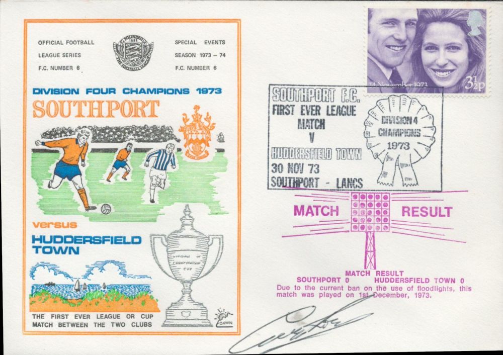 Lot 420: George Ross signed official Southport V Huddersfield Town...