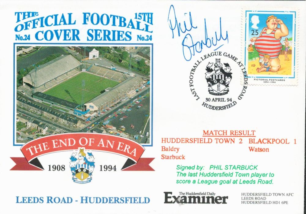 Lot 429: Phil Starbuck signed official Huddersfield Town V Blackpool...