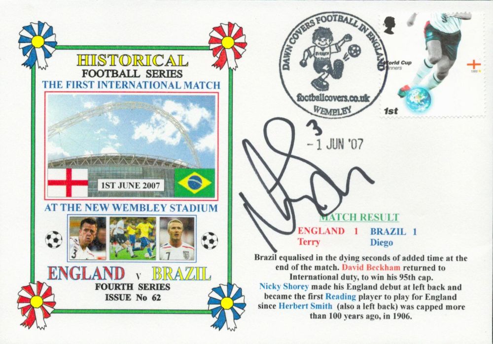 Lot 449: Nicky Shorey signed official England V Brazil 2007...
