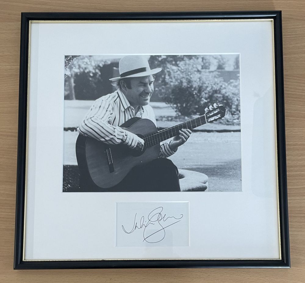 Lot 94: Julian Bream 15x14 overall approx. mounted and framed...