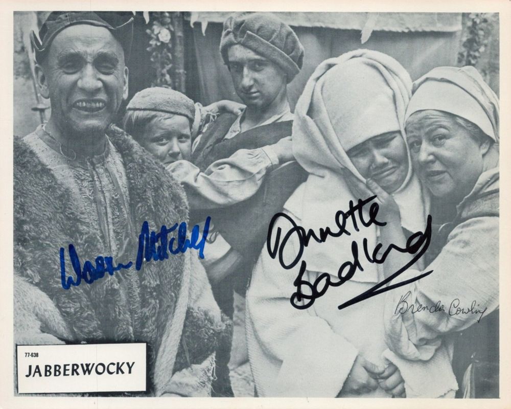 Lot 133: Jabberwocky, a 10x8 film photo signed by Warren...