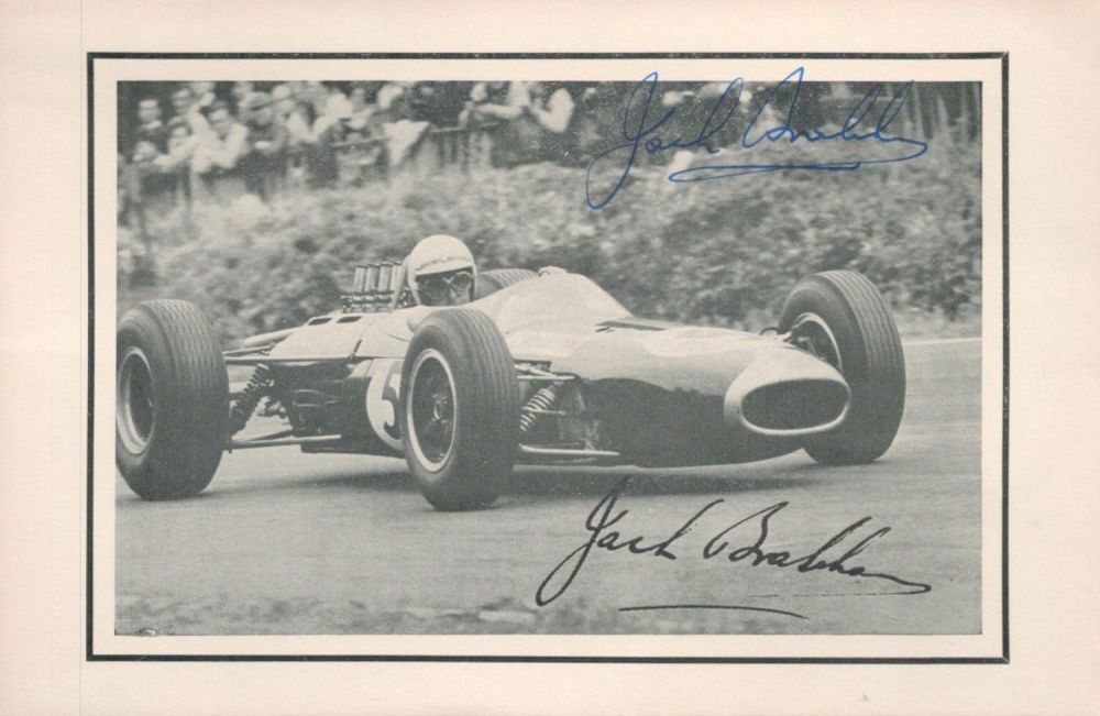 Lot 175: F1. Jack Brabham signed 6x4 black and white...