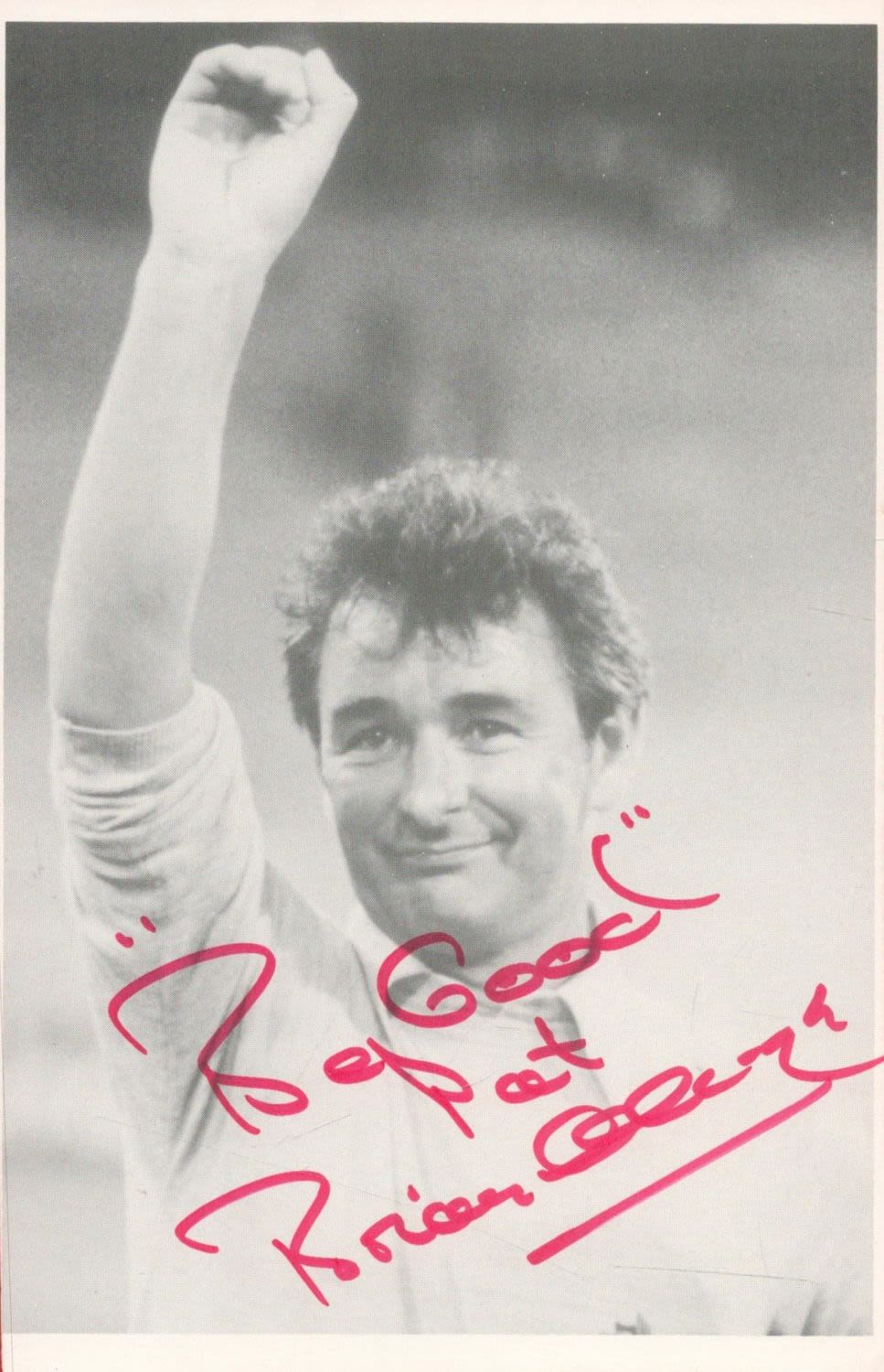 Lot 178: Brian Clough signed 6x4 black and white photo....