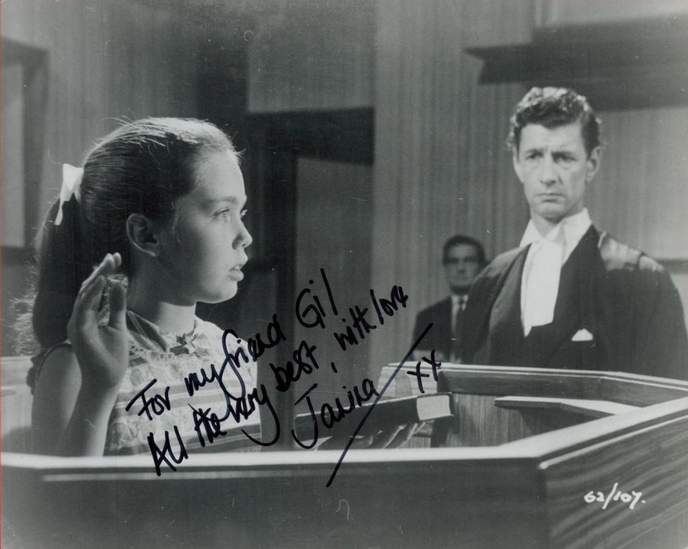 Lot 196: Janina Faye signed 10x8 colour photo. Dedicated. Good...