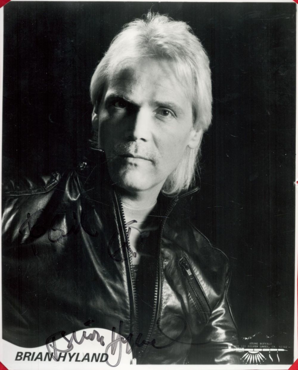 Lot 200: Brian Hyland signed 10x8 black and white photo....