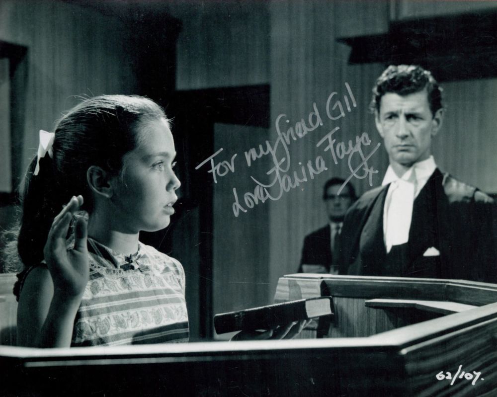 Lot 212: Janina Faye signed 10x8 black and white photo....