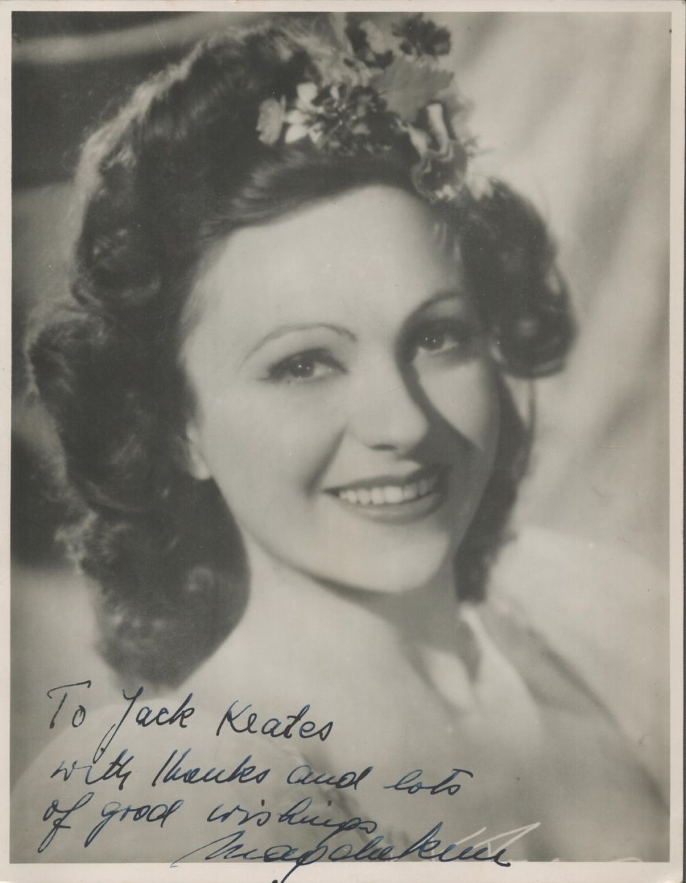 Lot 271: Magda Kun signed 10x8 vintage black and white...