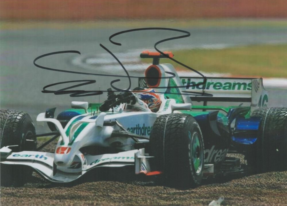Lot 320: Jenson Button F1 Driver Signed Honda Photo. Good...