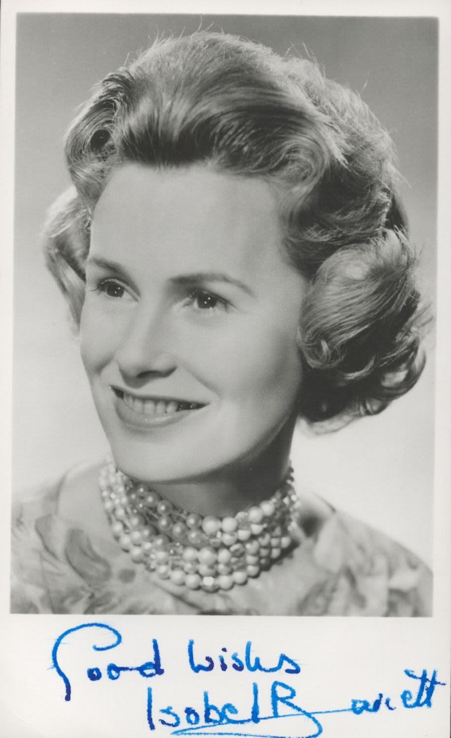Lot 394: Isobel Barnett signed 6x4 black and white photo....