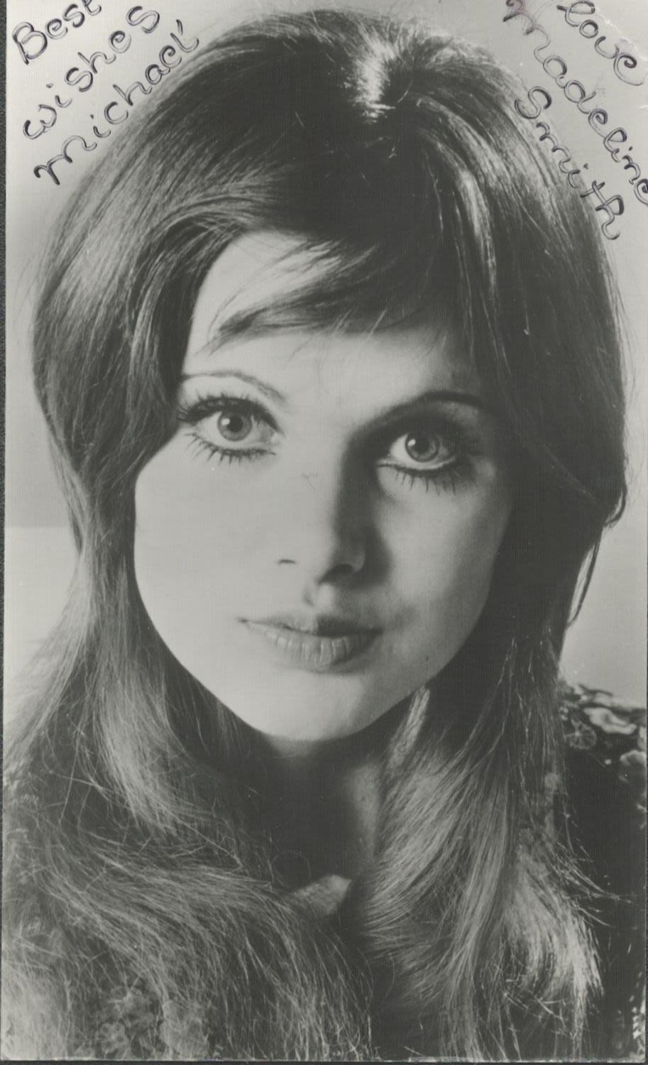 Lot 410: Madeline Smith signed 6x4 black and white photo...