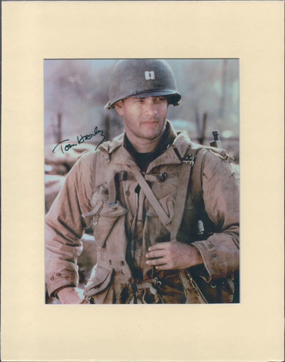 Lot 432: Tom Hanks signed 14x11 overall mounted Saving Private...
