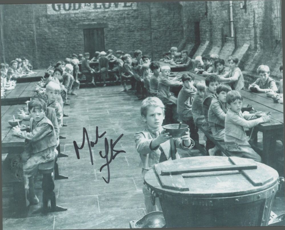 Lot 435: Mark Lester signed 10x8 black and white Oliver...