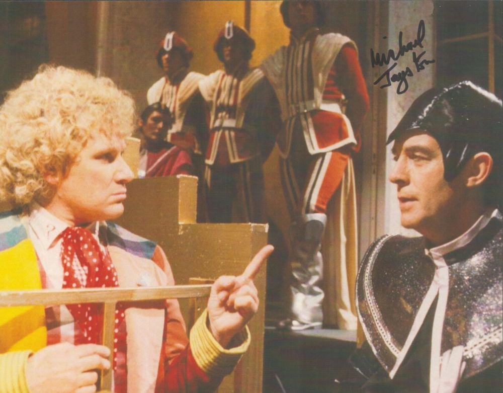 Lot 443: Michael Jayston signed 10x8 Dr Who colour photo....