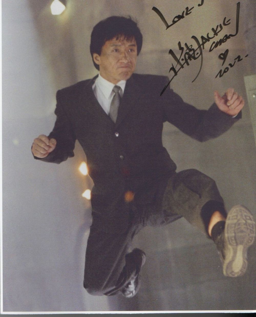 Lot 453: Jackie Chan signed 10 x 8 inch photo....