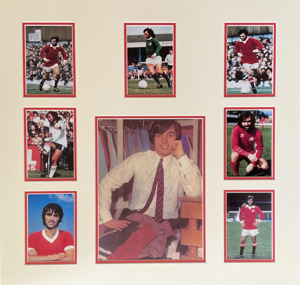 Lot 511: George Best Signed 10x8 inch Colour Magazine Page,...