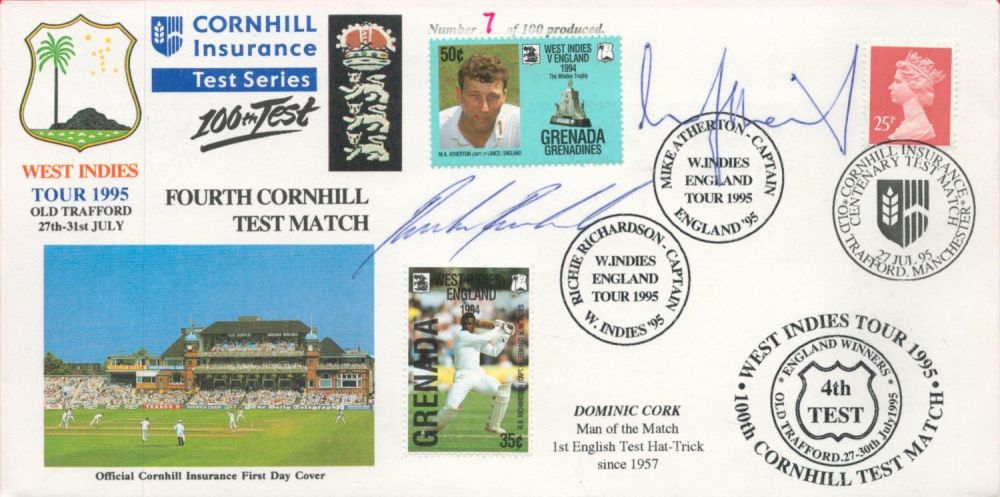 Lot 523: Cricket Mike Atherton and Richie Richardson Signed West...