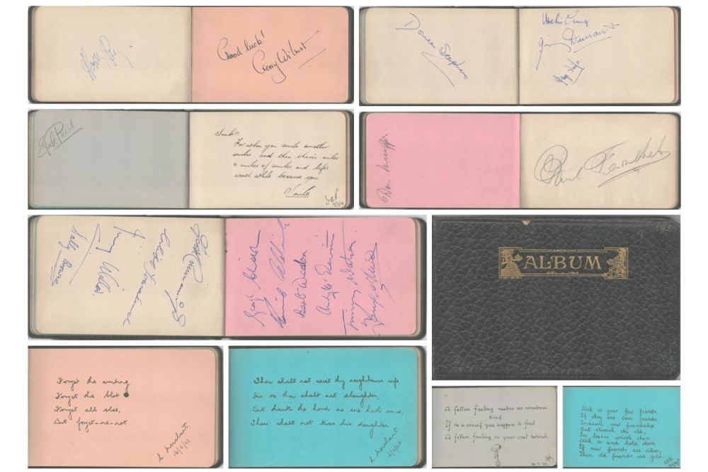 Lot 557: Autograph Book with 26 Signatures within include Bert...