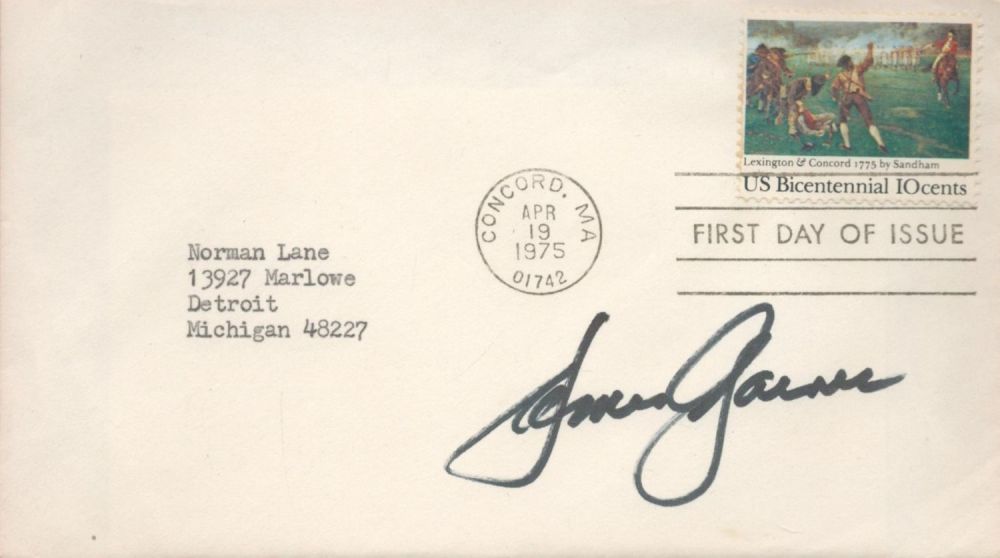 Lot 589: American Actor James Garner Signed Envelope with Concord...