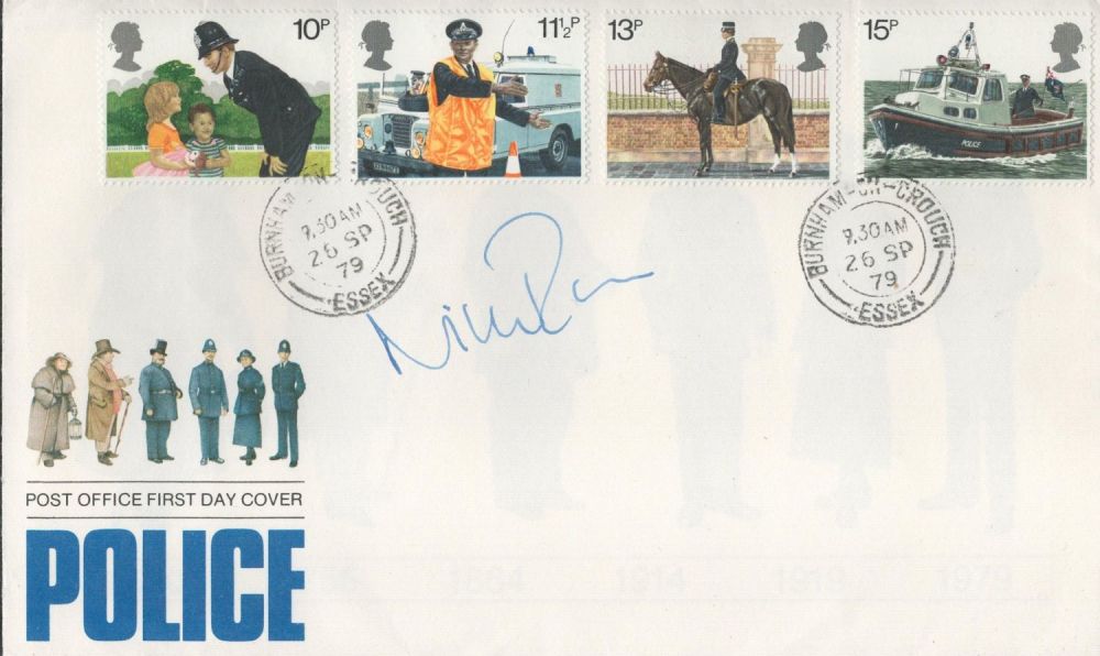 Lot 603: Nick Ross signed Police FDC. 2 Postmark stamps...