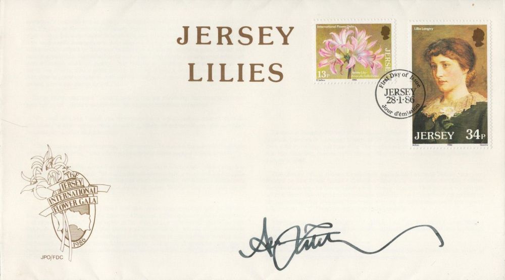 Lot 604: Alan Titchmarsh signed Jersey Lilies FDC. First day...