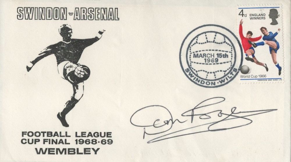 Lot 628: Don Rogers signed Swindon V Arsenal FDC. Football...