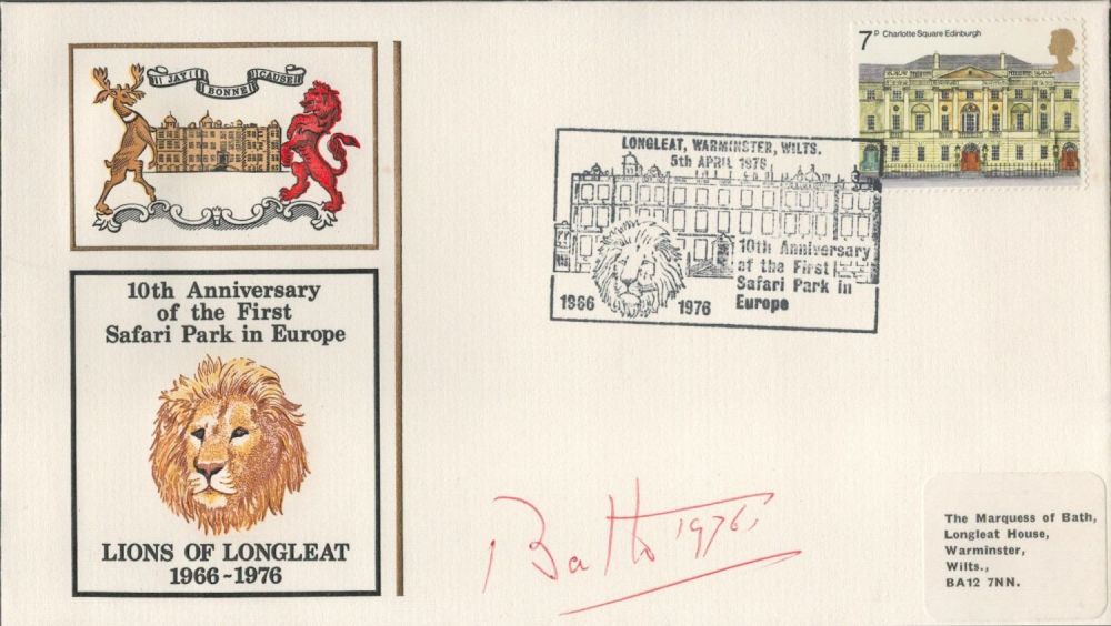 Lot 630: Marquess of Bath signed FDC. 10TH Anniversary of...